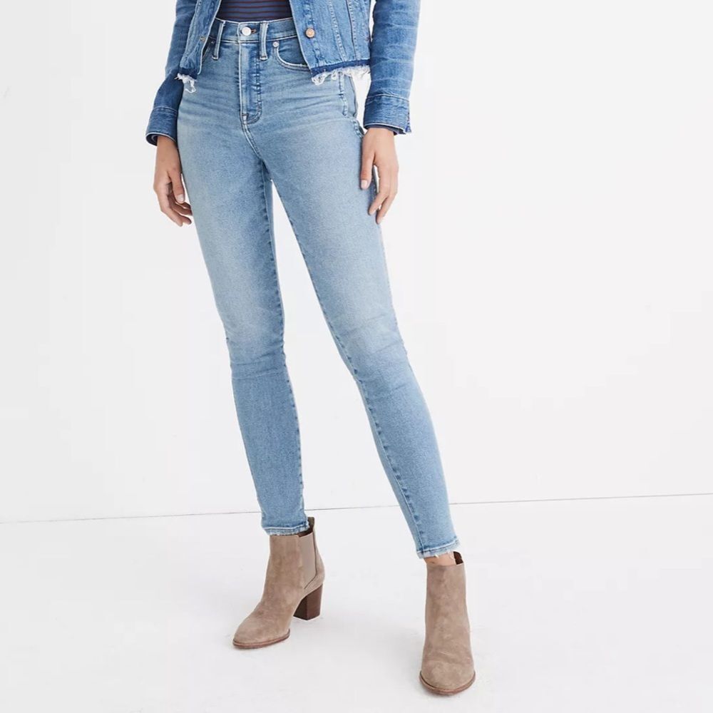 MADEWELL Jeans Tall 10" High-Rise Skinny Jeans in Hamden Wash 27T